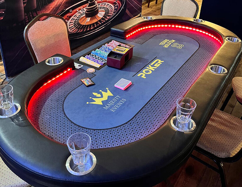 Fama_Casino_poker_premium_led_16-1 Stół do pokera sukno premium, wysoka banda z przeszyciem + LED, stelaż składany