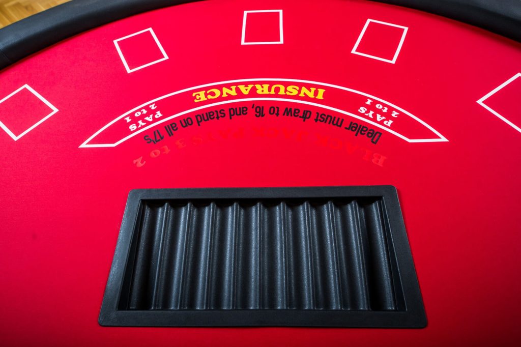 A photo of a blackjack table from the gallery