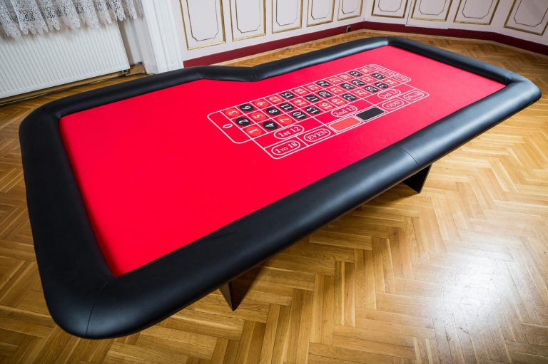 A roulette table made by Fama Game Tables
