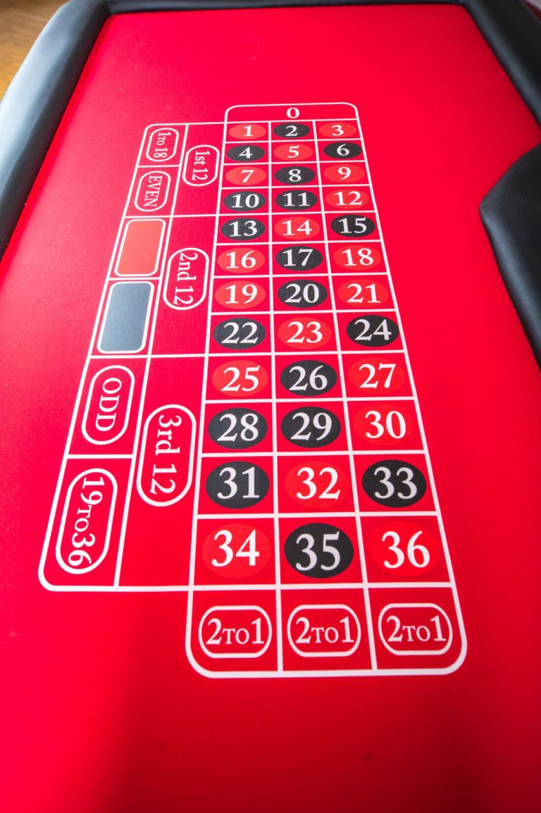 A roulette table made by Fama Game Tables