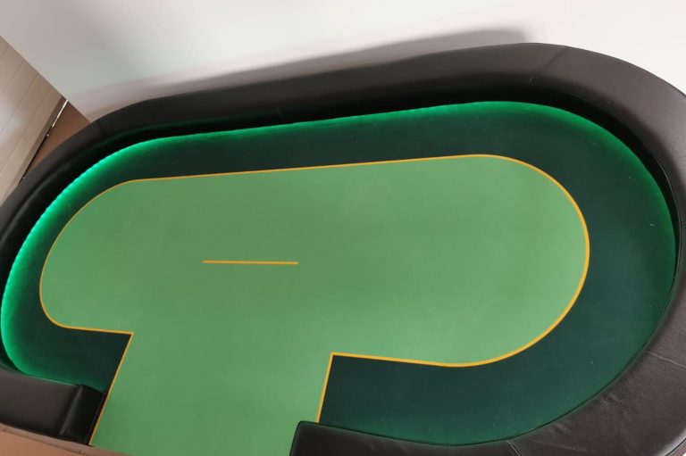 A poker table made by Fama Game Tables