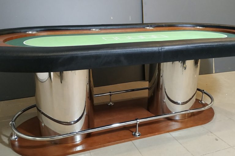 A poker table made by Fama Game Tables