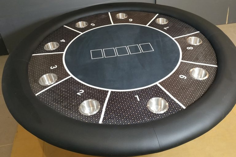 A poker table made by Fama Game Tables