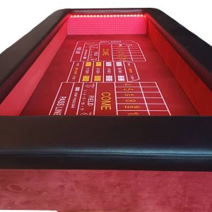 Craps Table – Premium Felt, High Stitched Rail, Wooden Legs