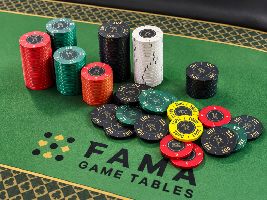 Personalisierte Keramik-Chips, 39 mm – Set mit 300 Stück