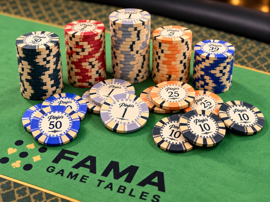 Personalisierte Keramik-Chips, 39 mm – Set mit 300 Stück